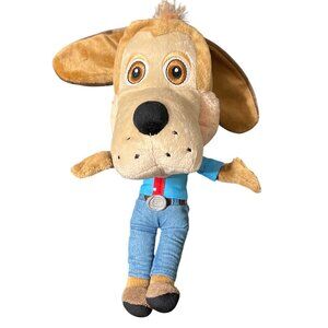 Jasper Jowls Dog Plush Chuck E Cheese Cowboy J Belt Buckle Sewn Eye Big Head 10"